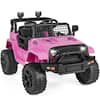 Front. Best Choice Products - Best Choice Products 12V Kids Ride On Truck Car w/ Parent Remote Control, Spring Suspension, LED Lights - Pink - Pink.