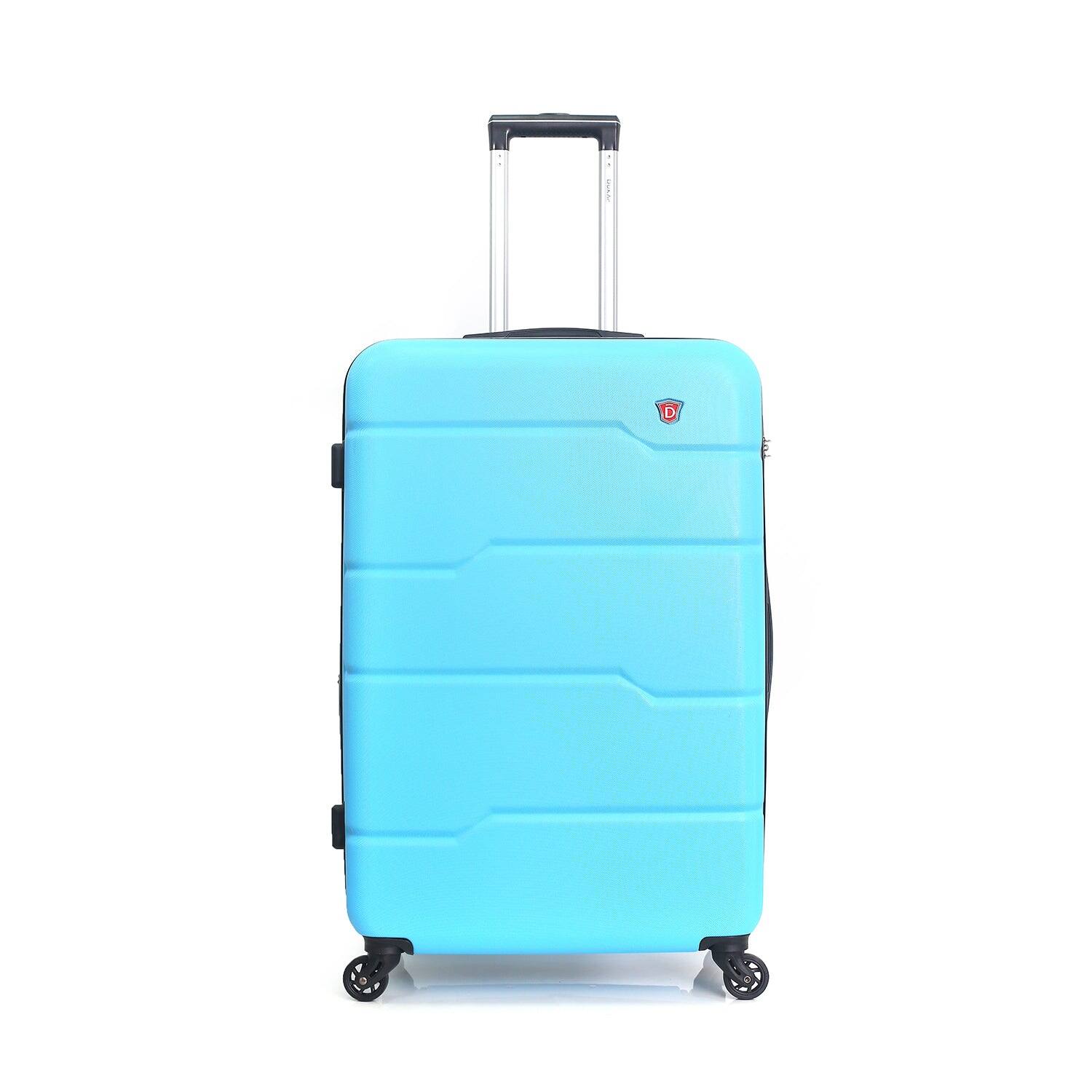 Angle. DUKAP - Rodez Lightweight Hardside Spinner Luggage 28" - LIGHT BLUE.