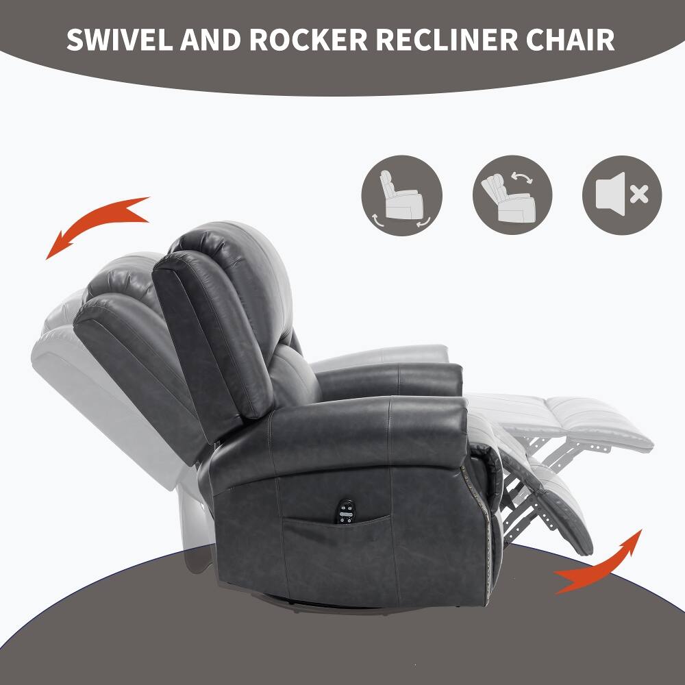 SWIVEL AND ROCKING RECLINER CHAIR
