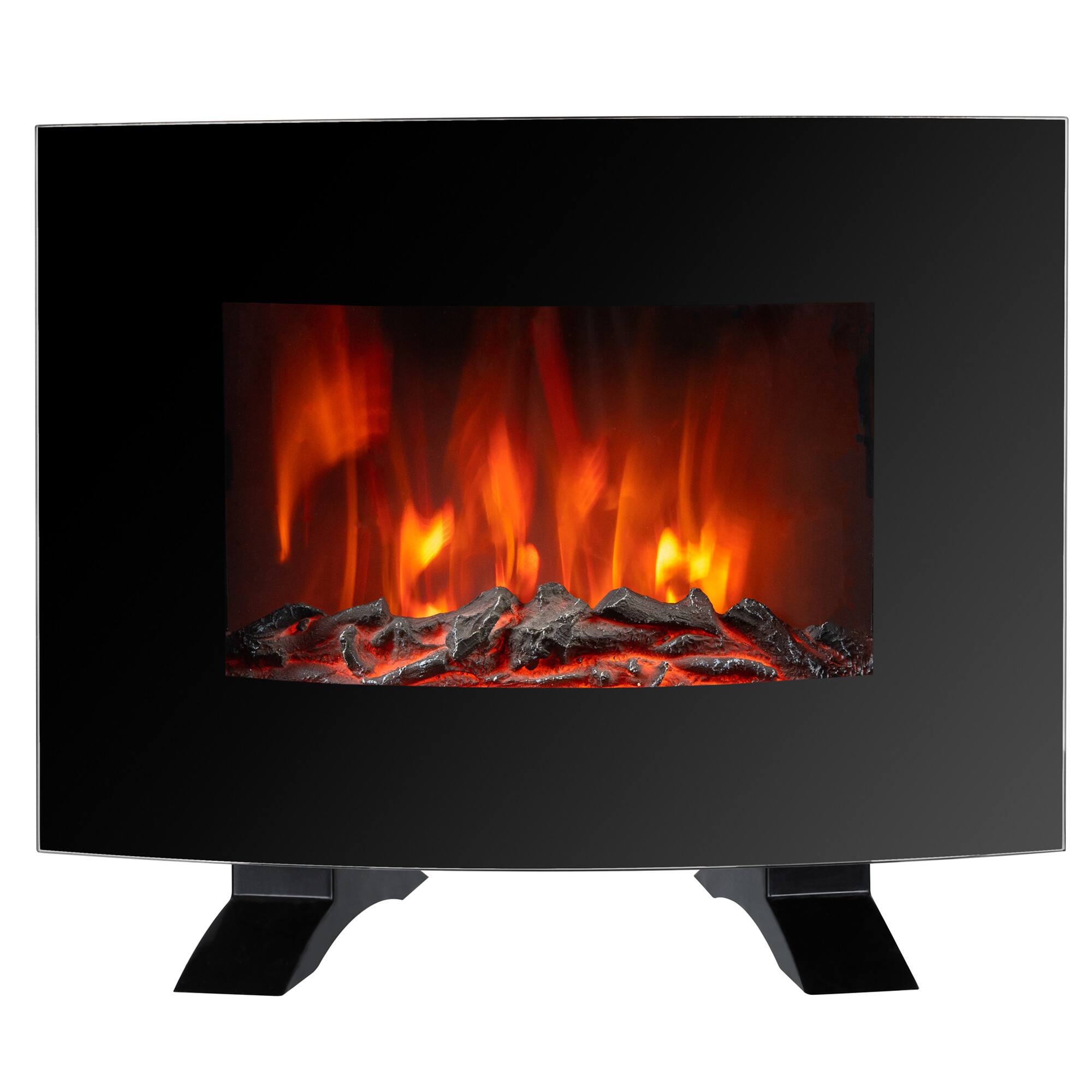 Front. Danby - 22-Inch Wall-Mount Electric Fireplace - Black.