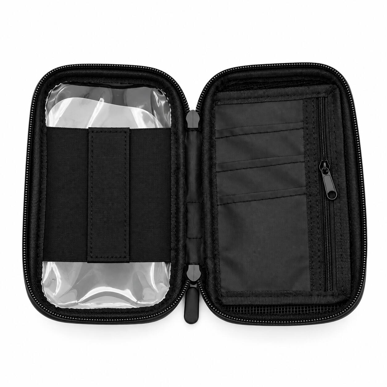 Front. Hover Heart - Waterproof Bike Handlebar Phone Mount Bag with Touch Screen Phone Case, Card Slots Storage Pouch for Bicycle Motorcycle - Black.
