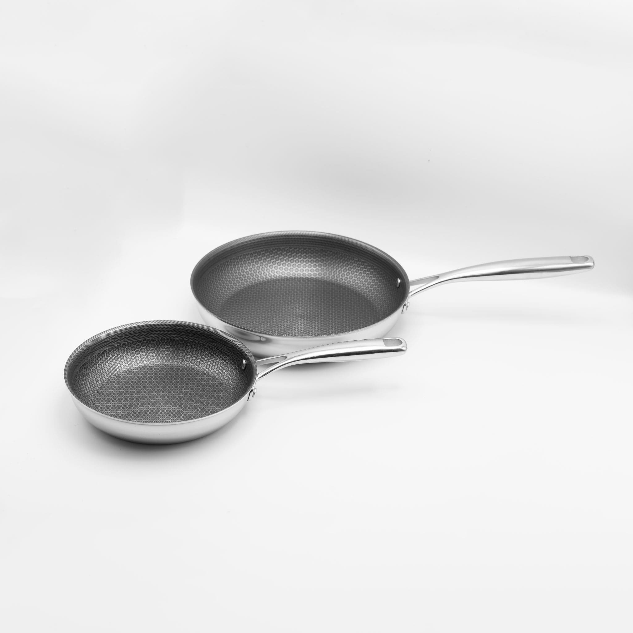 Kucht - Culinary Professional 2-Piece Honeycomb Non-stick Pan Set - Stainless Steel