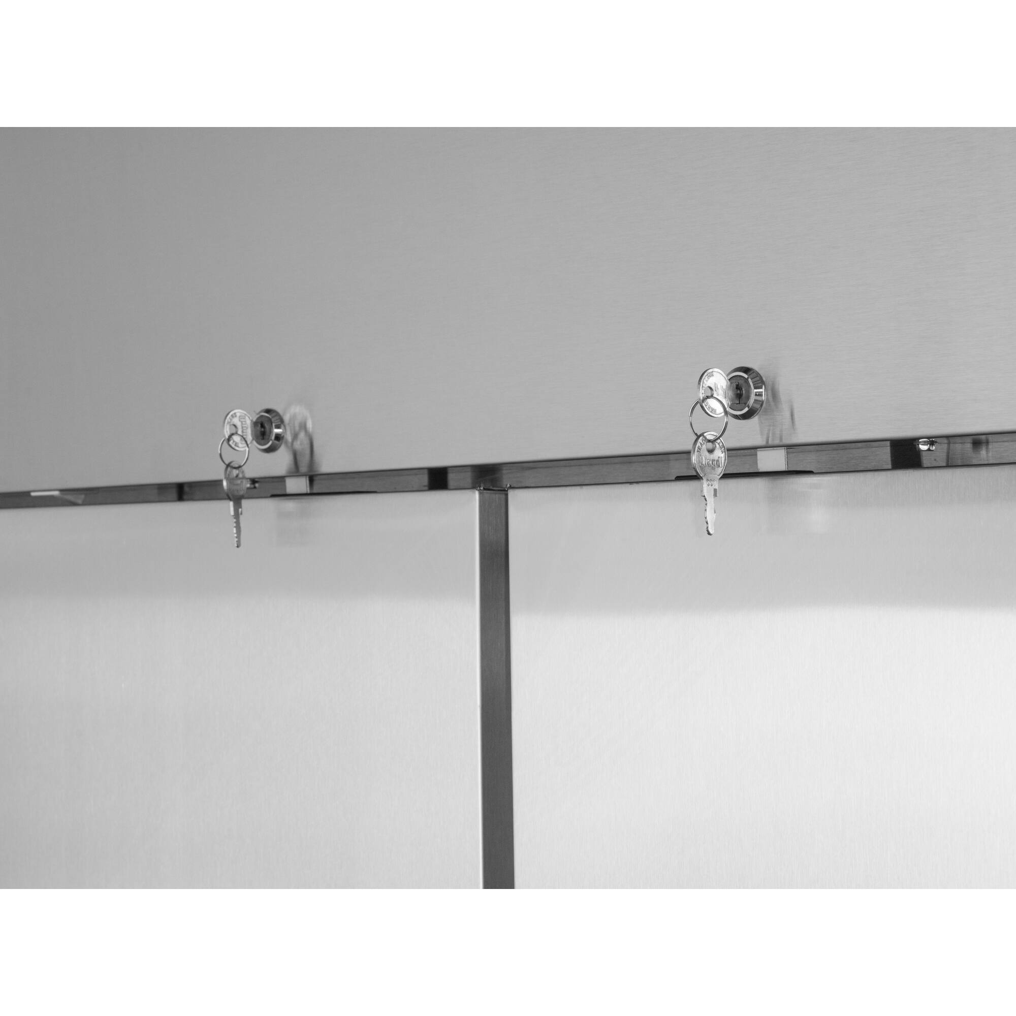 Alt View 6. Koolmore - 82 in. Commercial Stainless Steel Three-Door Reach-In Freezer 72 cu ft. RIF-3D-SS - Stainless steel.