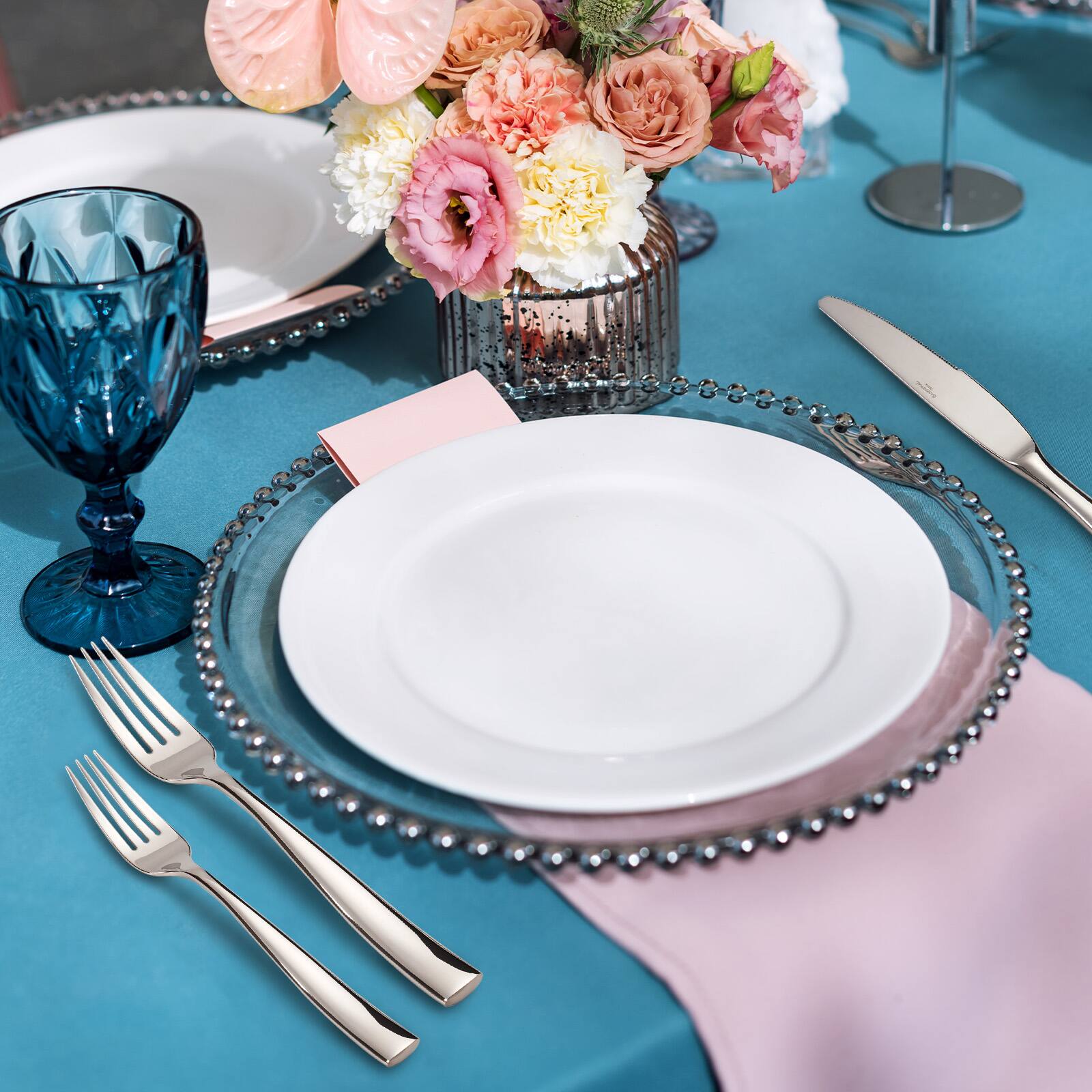 Angle. Hansmart - BARENTHAL Premium 4-Piece Stainless Steel Cutlery Set, Ergonomic Design, Dishwasher Safe, Rust Resistant, Mirror Finish - 4 PCS Dinner Fork.