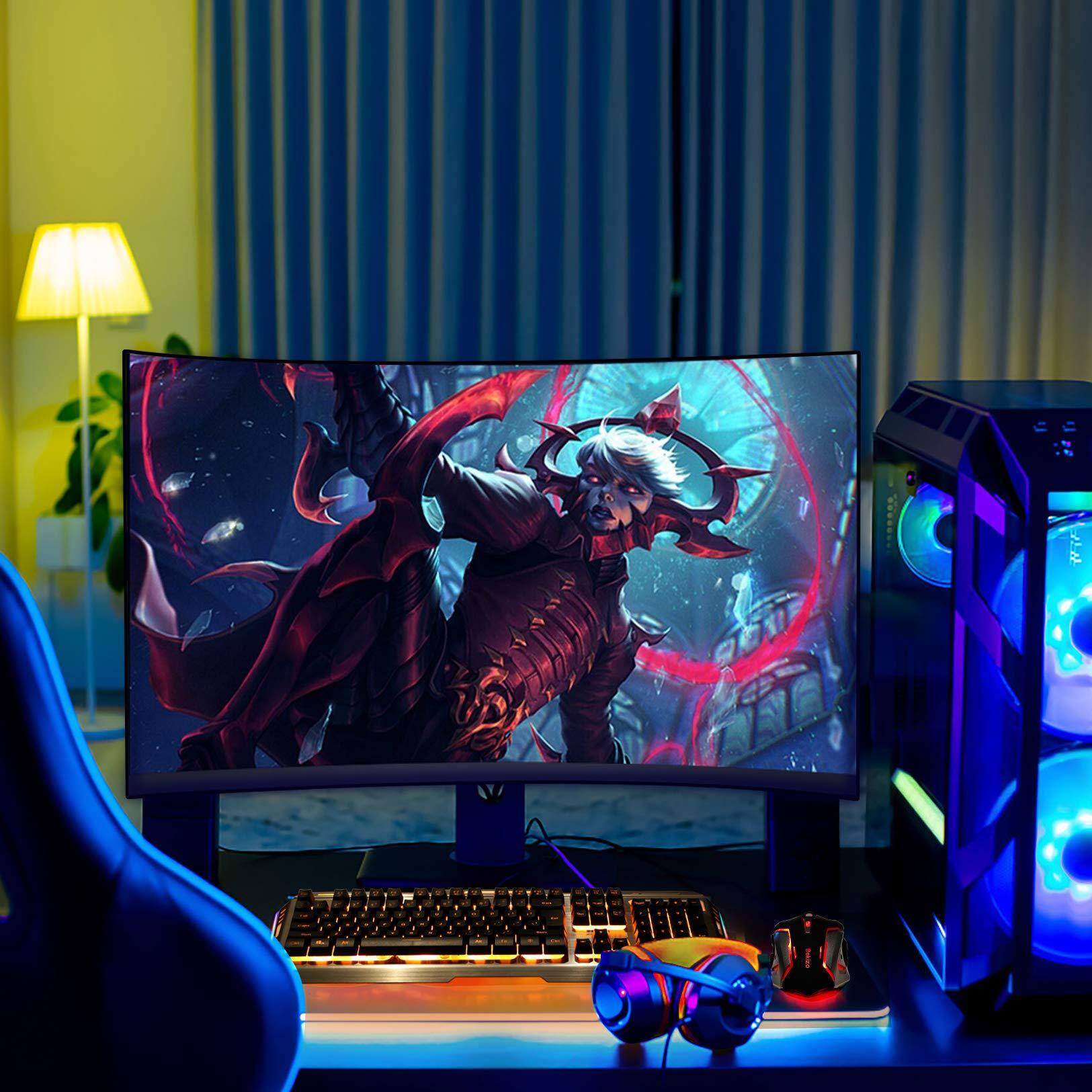 Back. Earthley Blooms - Wired Gaming Mouse Combo Iron Metallic Frame Orange Yellow Led Backlit Bright Changing Full Size 104 Keycap - Default.