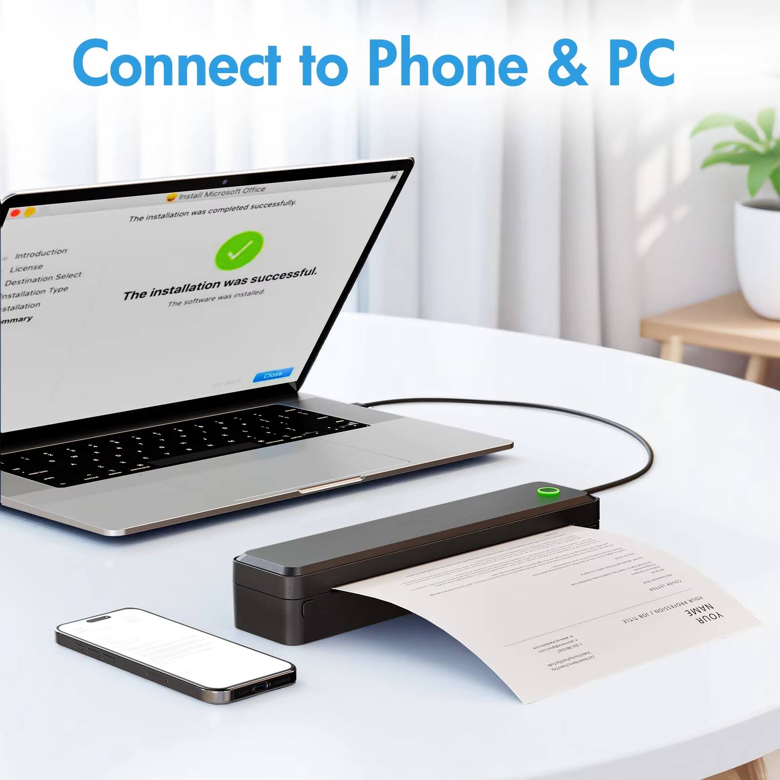 Connect to Phone & PC

Install Microsoft Office

The installation was completed successfully.

The installation was successful.
The software was installed.

Introduction
License
Destination Select
Installation Type
Installation Summary

Close