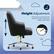 The text on the image is already grouped and correctly states: "Height Adjustment Lift the lever on the side of the chair up in order to adjust the height to your liking."