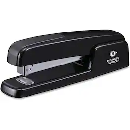 Business Source - Die-cast Stapler - Holds Upto 210 Staple - Full Strip - Top Loading - Black - Die-cast