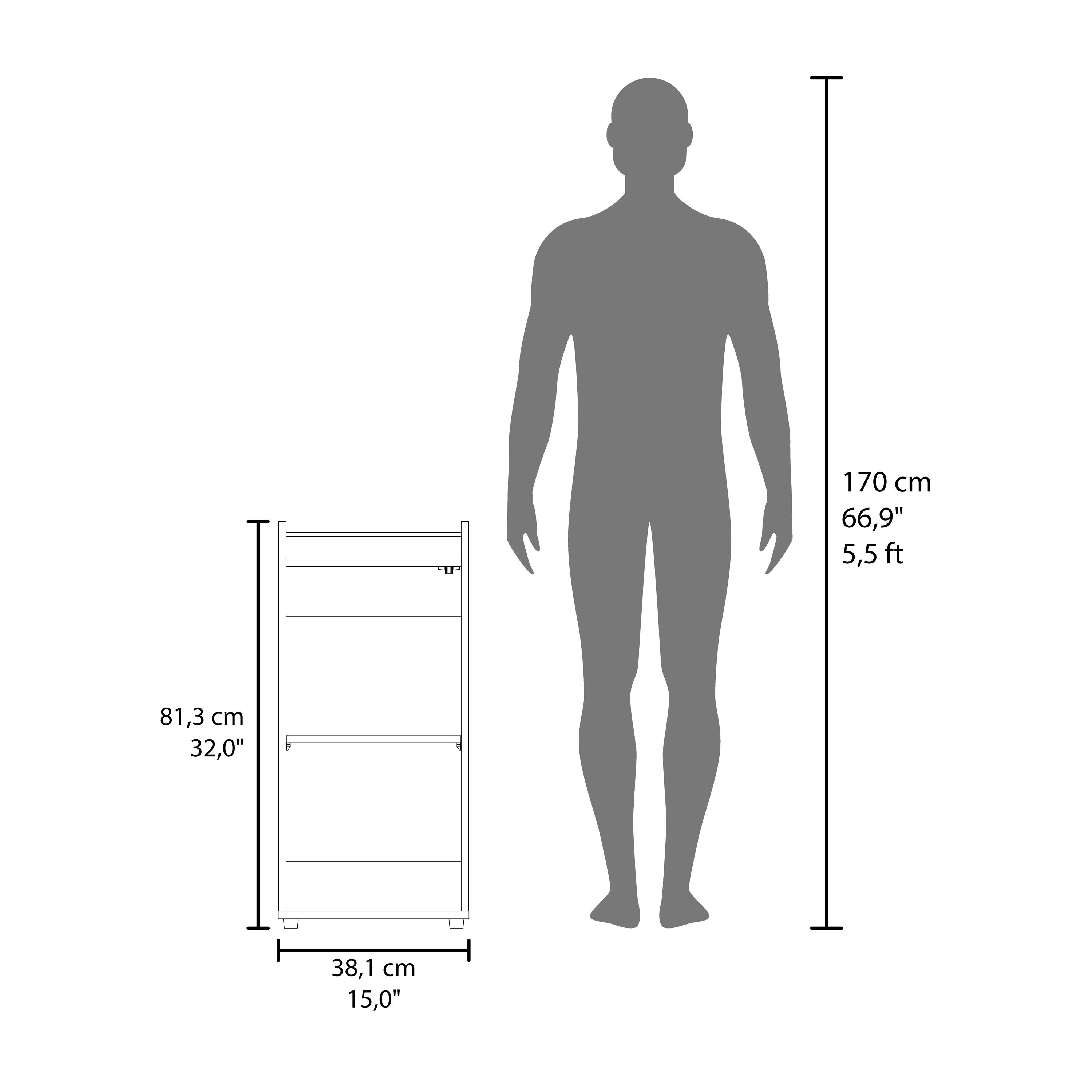 170 cm  
66,9"  
5,5 ft  

81,3 cm  
32,0"  

38,1 cm  
15,0"