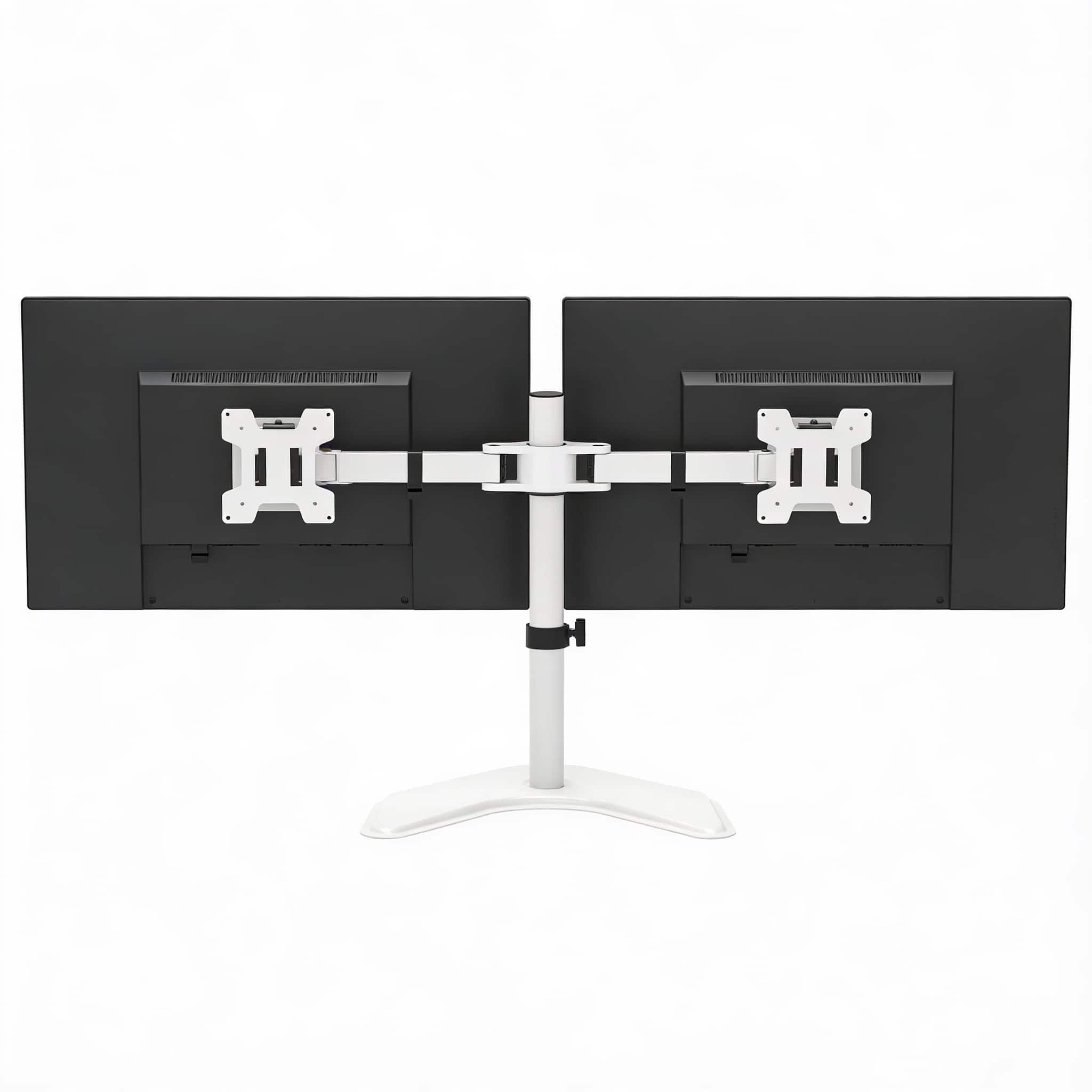 Frangdom - Single Monitor Stand Freestanding Height - White-Free Stand Dual 27" 22lbs