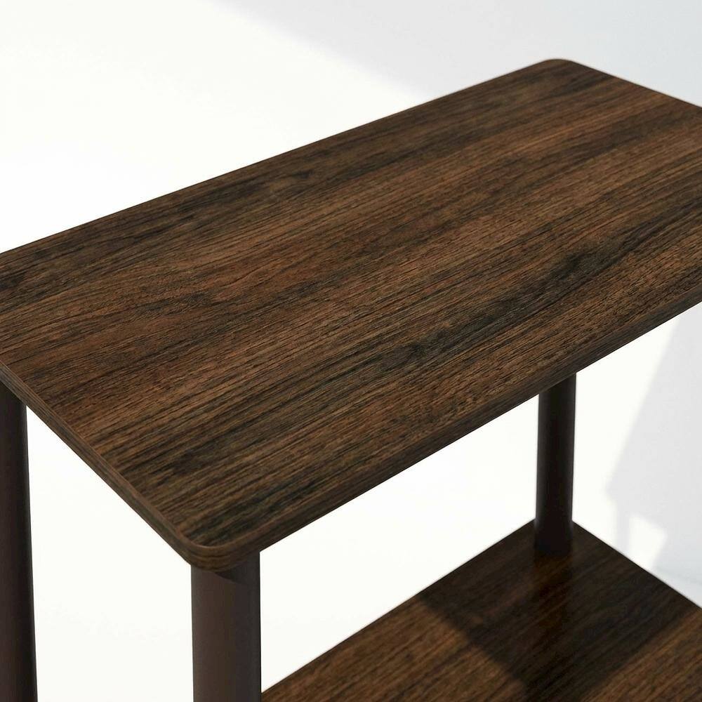 Alt View 1. FurniFact - Wooden bookcase with versatile storage for home or office use - Walnut/Brown.