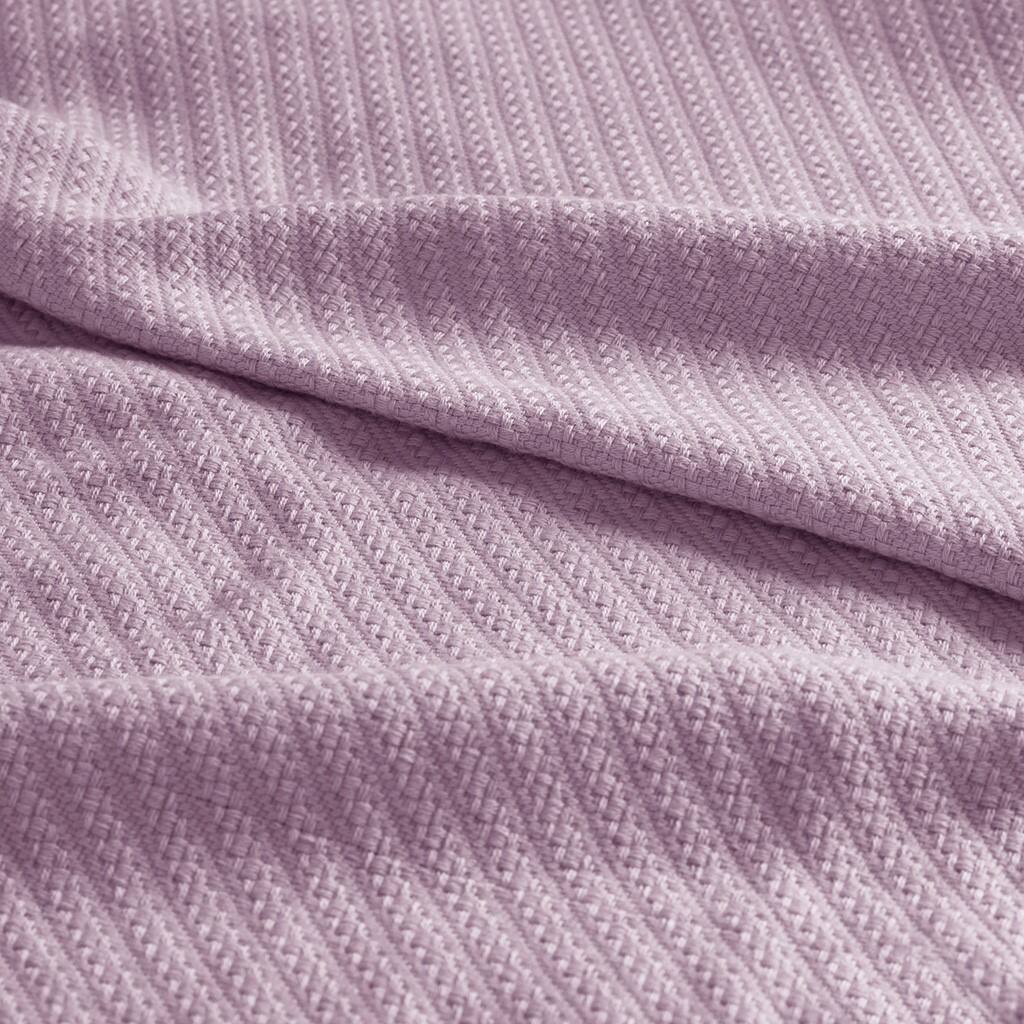 Alt View 5. Gracie Mills - Gracie Mills Janette Ring Spun Cotton Blanket - Lilac.