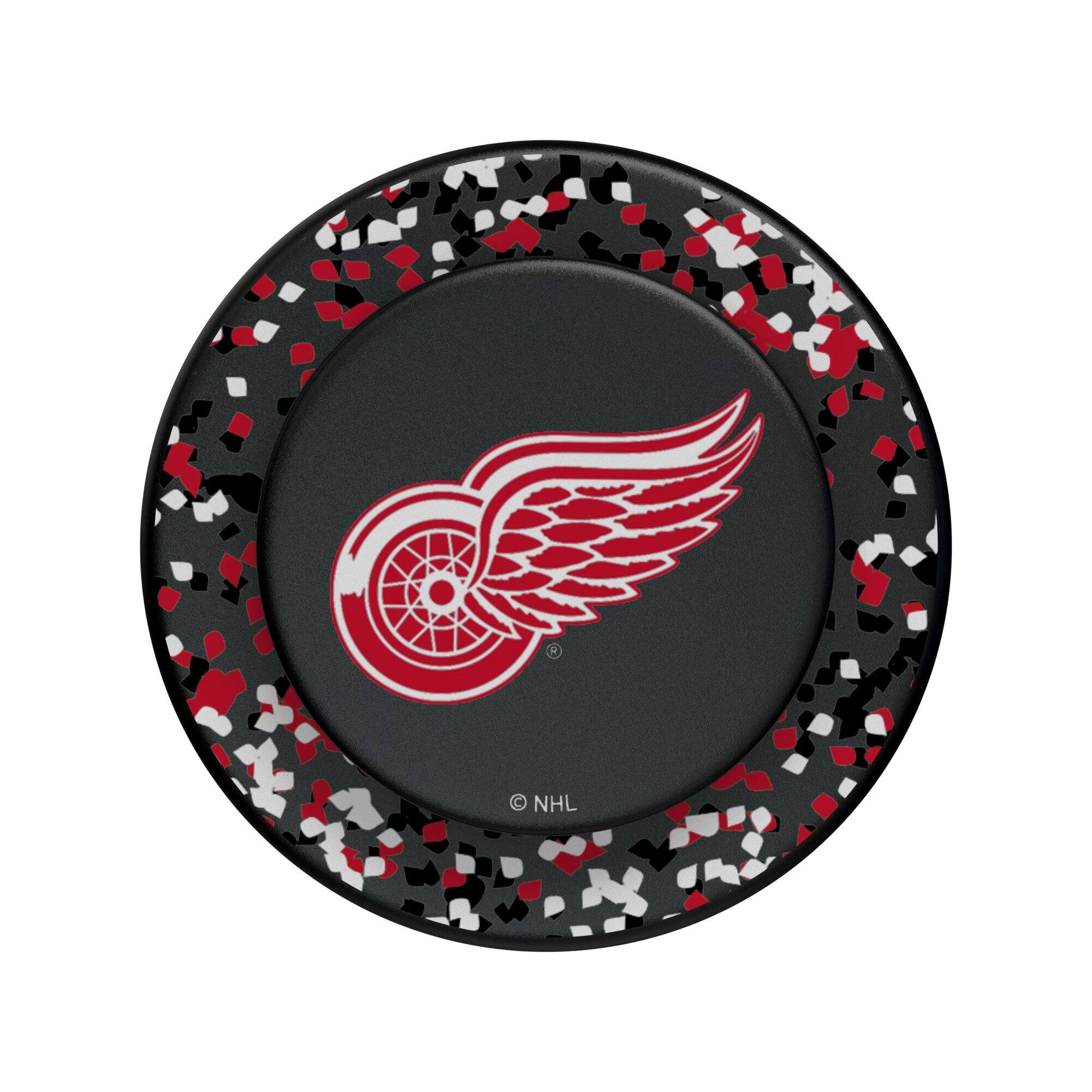 Alt View 2. Keyscaper - Detroit Red Wings Confetti Magnetic Phone Grip & Stand - No Size - Black.