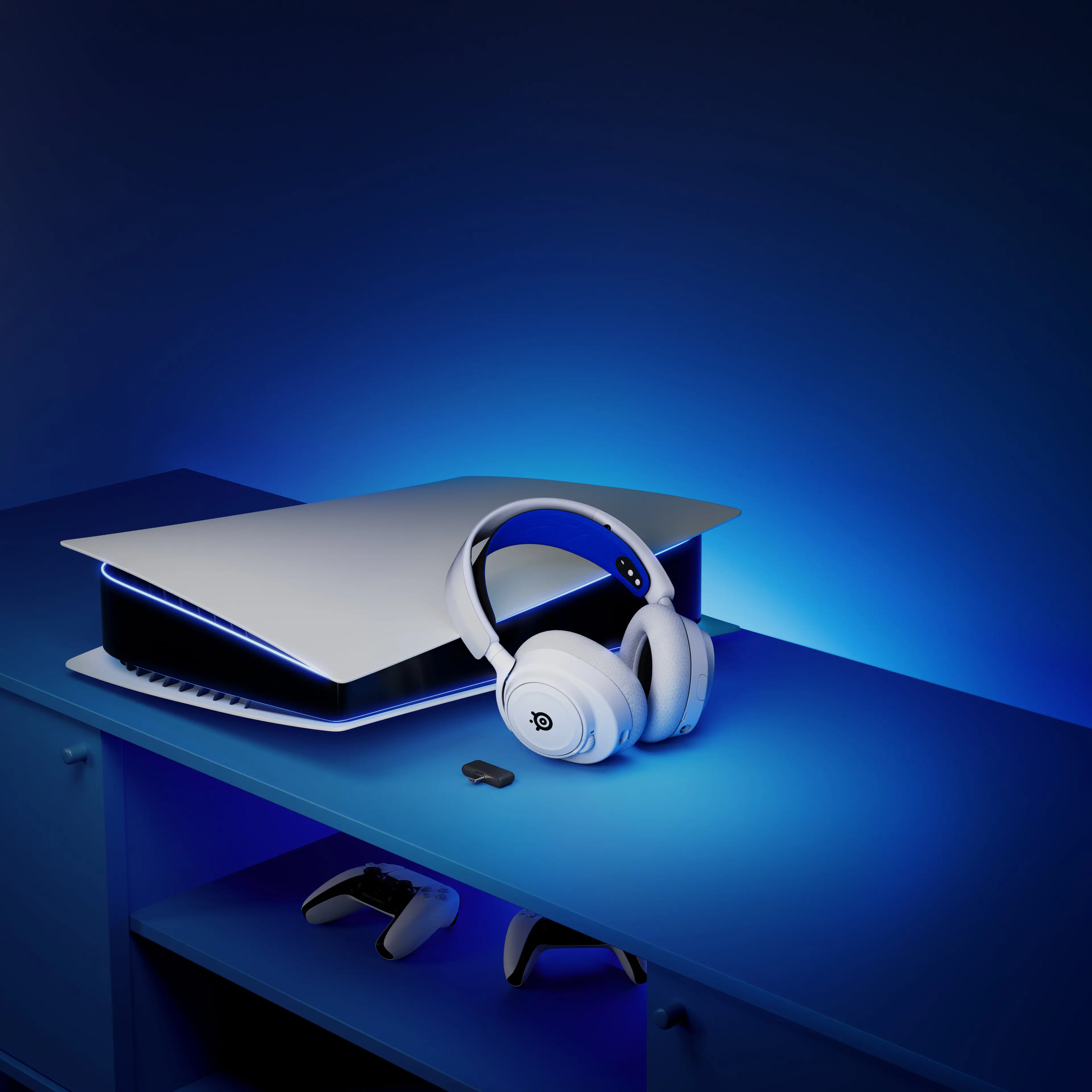 Alt View 15. SteelSeries - Arctis Nova 7P  Wireless Gaming Headset for PS5, PS4 - White.