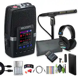 Zoom - H2essential Multi-Mic Handy Recorder, Sony MDR-7506 Headphones, Bundle