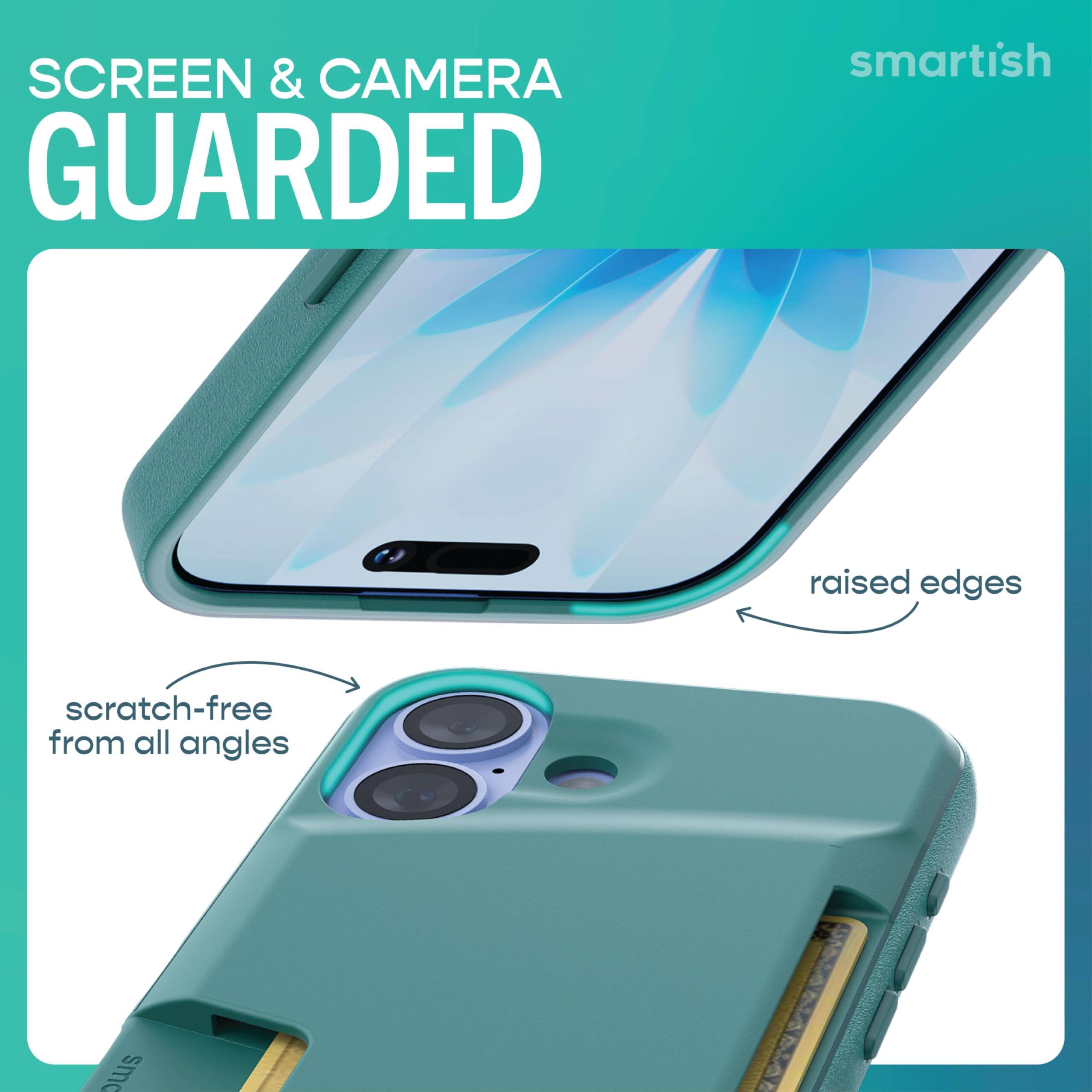 SCREEN & CAMERA GUARDED

smartish

raised edges

scratch-free from all angles