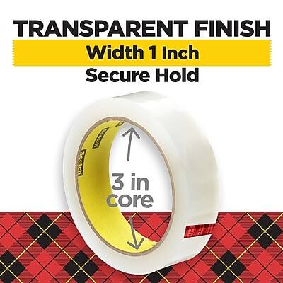 TRANSPARENT FINISH  
Width 1 Inch  
Secure Hold  

3 in core