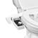 Front. VEVOR - Bidet Attachment for Toilet, 0.3" Ultra Thin Bidet Toilet Seat Attachment - Dual Retractable Nozzles - White.
