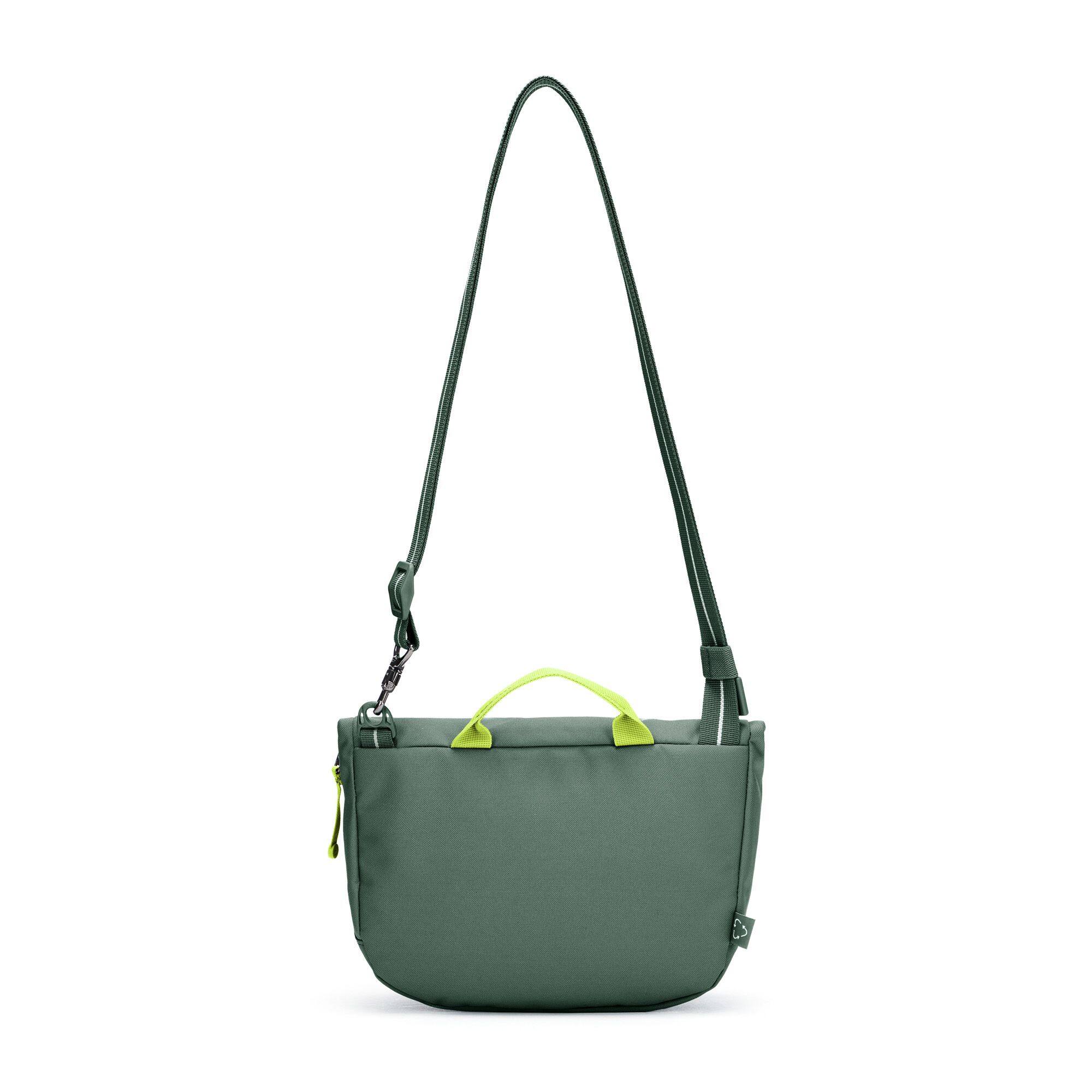 Back. Pacsafe - GO Saddle Crossbody - Spruce Green.