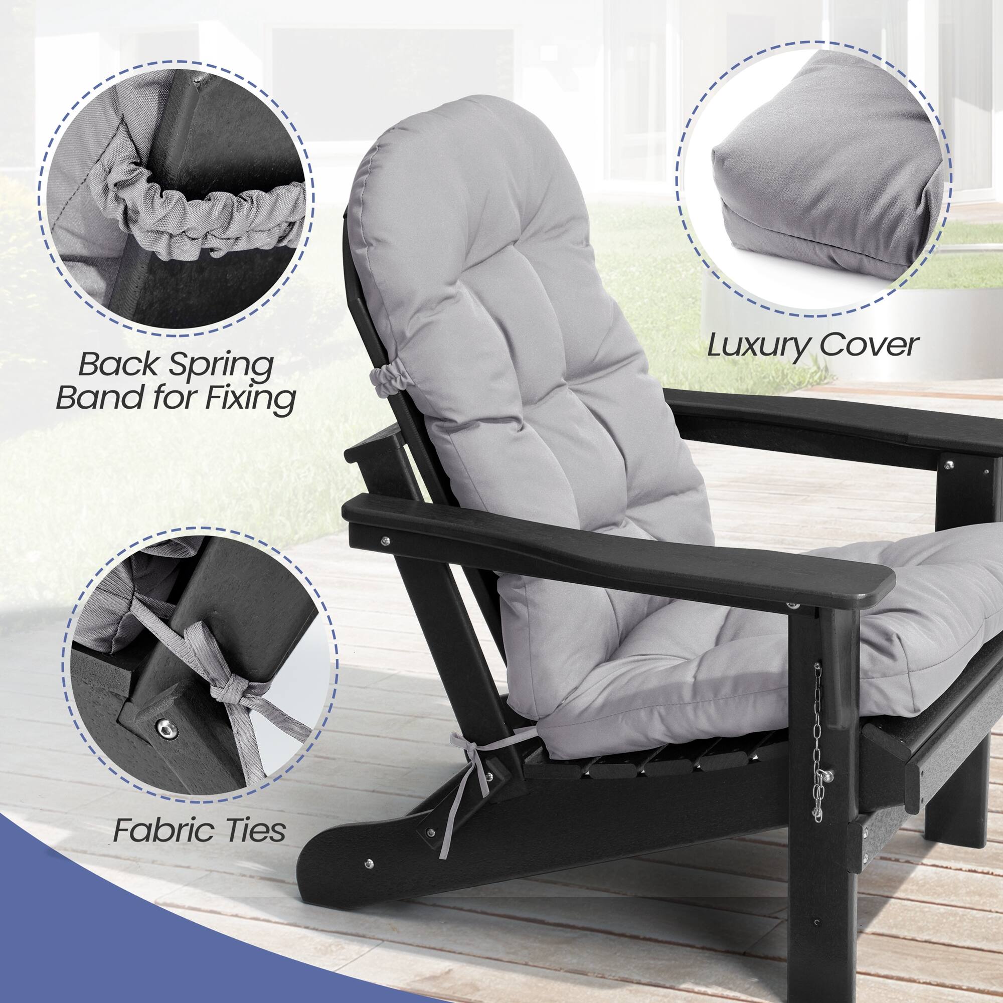 Back Spring Band for Fixing  
Luxury Cover  
Fabric Ties