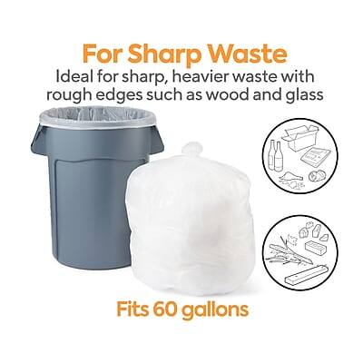 For Sharp Waste  
Ideal for sharp, heavier waste with rough edges such as wood and glass  
Fits 60 gallons