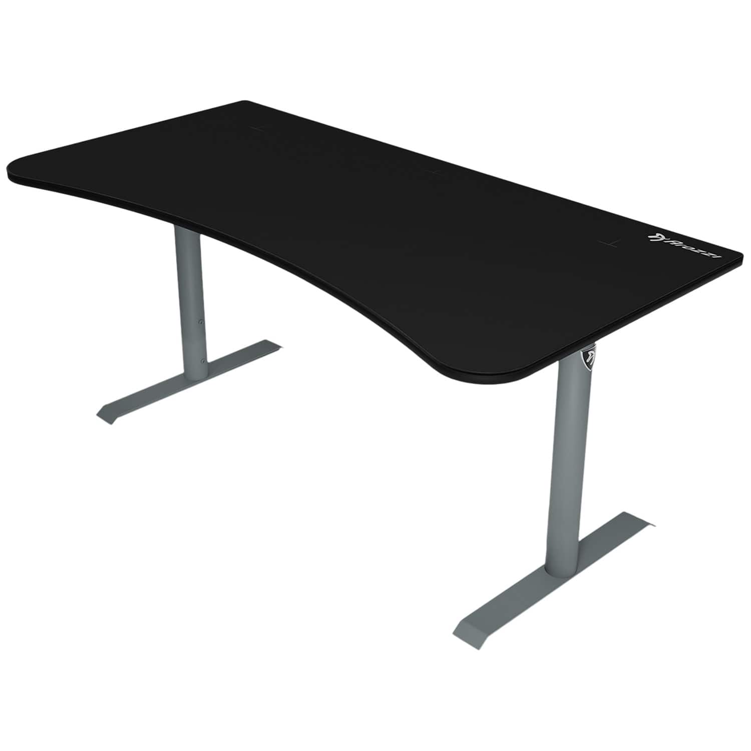 Left. Arozzi - Arena Ultrawide Curved Gaming Desk - Frozen Grey.