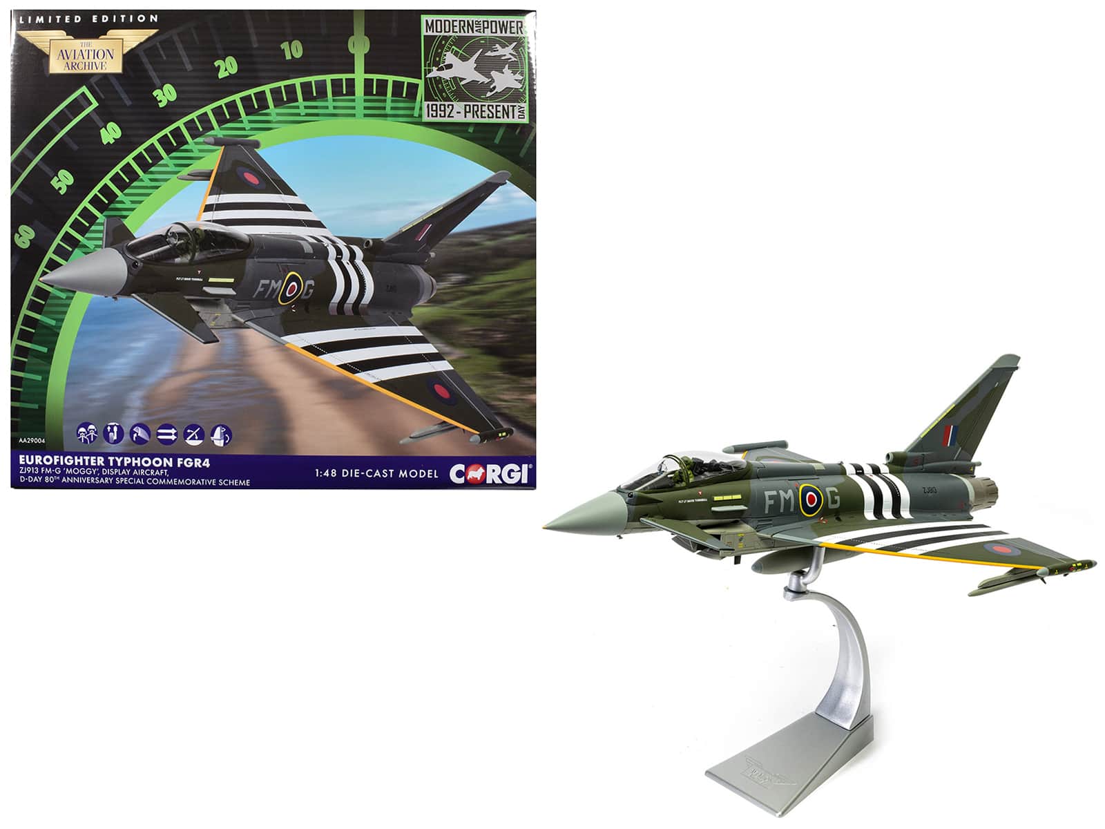 "Eurofighter Typhoon FGR4 Fighter Aircraft Royal Air Force ""The Aviation Archive"" Series 1/48 Diecast Model by Corgi" price history on PriceWatchPro
