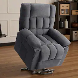 AOITUN - Power Lift Recliner Chair for Elderly with Massage and Heat, Electric Stand Up Sofa Fabric Living Room Chair, Grey - Gray