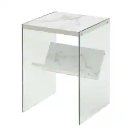 FurniFact - Wooden End Table with Durable Finish and Modern Design - White