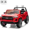 Front. Winado - Licensed Chevrolet Colorado 24V Kids Ride on Car, Battery Powered Electric Ride on Car Toys w/Remote Control, LED Light - Red.