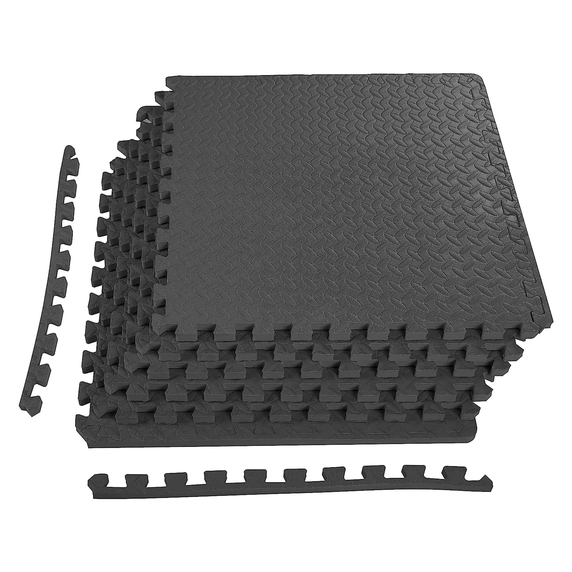 Everyday Essentials - BalanceFrom Fitness 24 Sq Ft Interlocking EVA Foam Exercise Mat Tiles - Black price history on PriceWatchPro