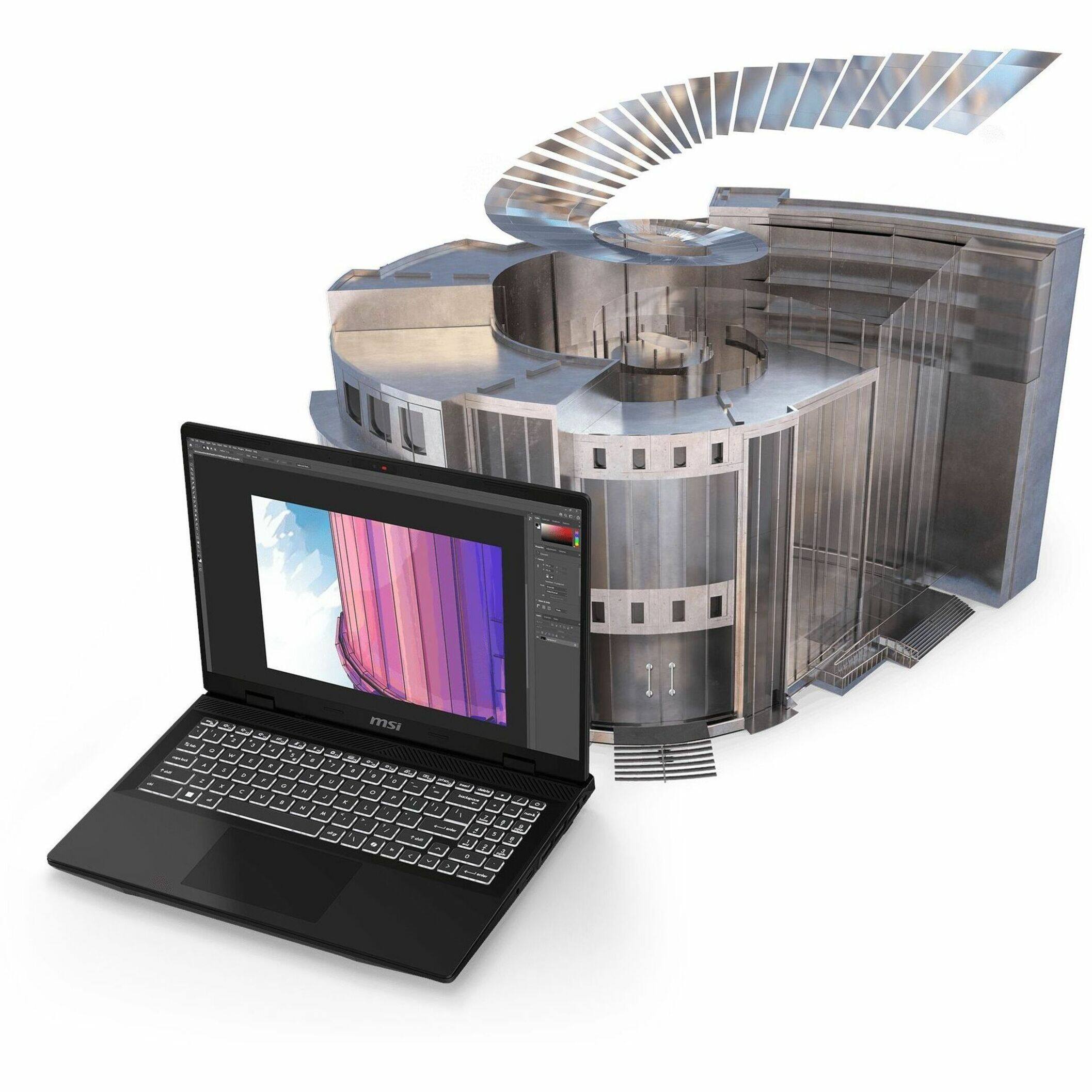 Alt View 20. MSI - CreatorPro M16 HX C14V 16" Laptop - Intel Core i7 with 32GB Memory - 1 TB SSD - Lunar Gray, Gray.