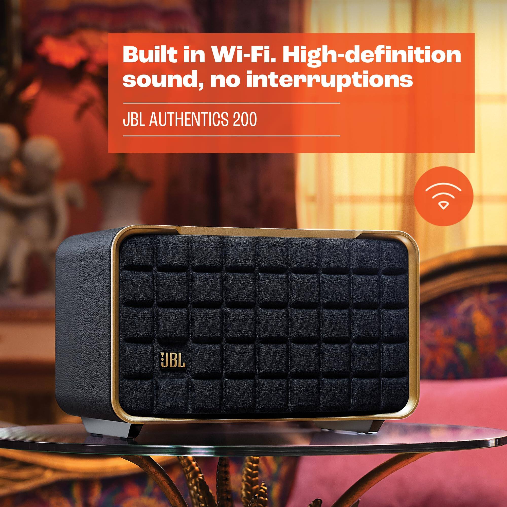 JBL Authentics 200 Retro Style Smart Home Speaker with Built