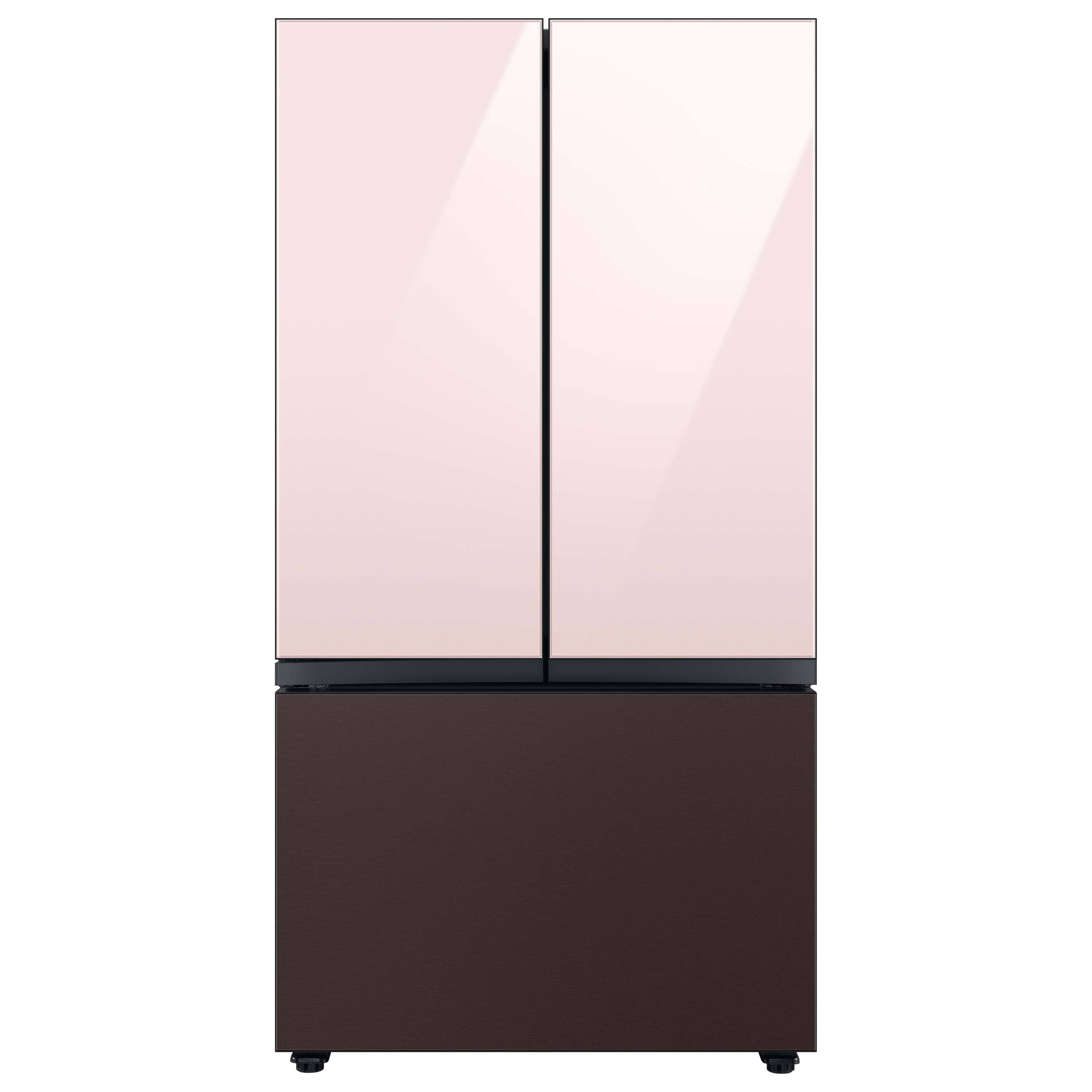 Alt View 21. Samsung - Bespoke 3-Door French Door Refrigerator Panel - Bottom Panel - Tuscan Steel.