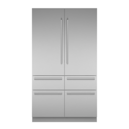 Thermador - Freedom Collection 48 in Wide 26.8 Cu. Ft. Smart Built-in French Door Bottom Freezer Refrigerator, Masterpiece Handles - Stainless Steel