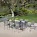 Alt View 17. Hanover - Cameron 9-Piece Expandable Dining Set with 8 Sling Dining Chairs and a 40" x 94" Table - Gray/Gray.