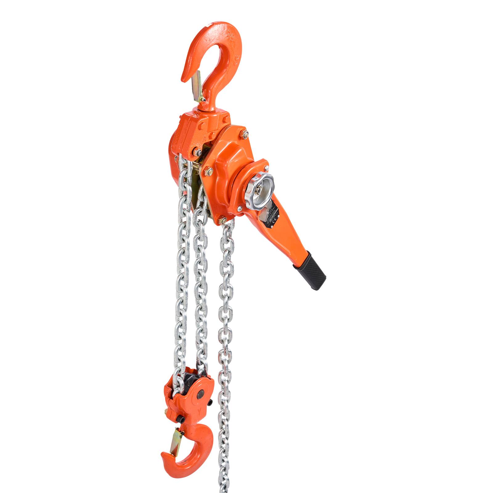 Alt View 5. VEVOR - Manual Lever Chain Hoist,6T 13200LBS Capacity Come Along,20FT Lift G80 Alloy Steel Chain With Dual Pawl Mechanical Brake - orange.
