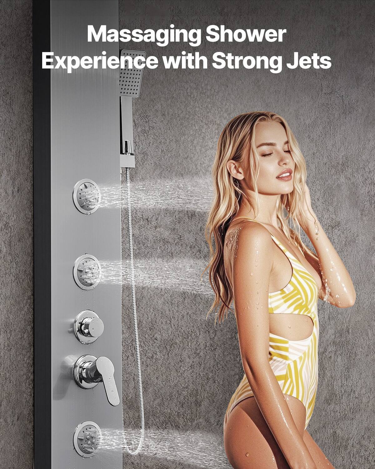 Massaging Shower Experience with Strong Jets