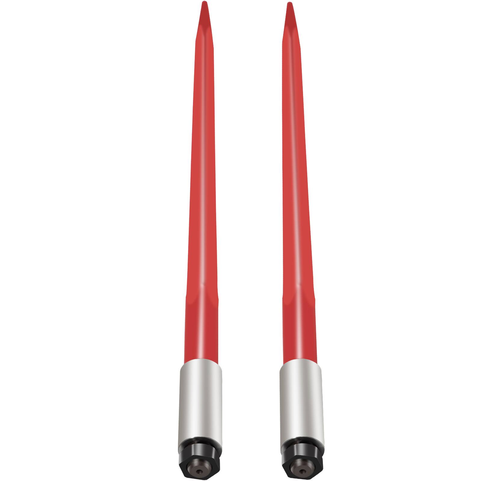 Alt View 5. VEVOR - Pair Hay Spear 39" Bale Spear 3000 lbs Capacity, Bale Spike Quick Attach Square Hay Bale Spears 1 3/4" - Red.