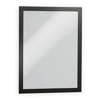 Front. Durable - DURAFRAME Document Holder, 8.5" x 11", Wall Mounted, Vertical/Horizontal, Bottom Loading, Black, 2/Pack - Black.