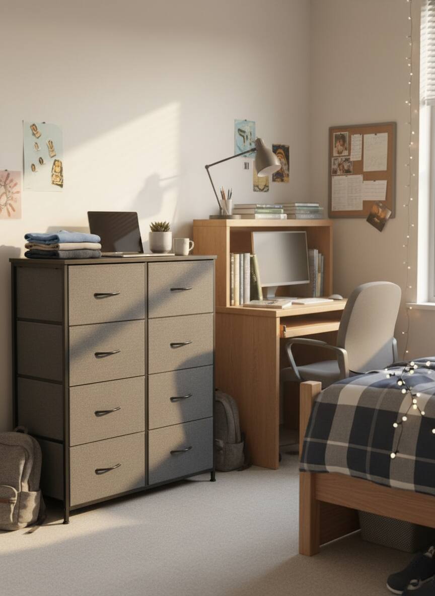 Angle. AOITUN - Tall 8-Drawer Fabric Dresser, Gray Vertical Storage Chest with Wood Top, Closet Organizer for Bedroom. - Gray.