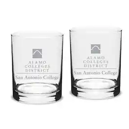 Jardine - SAC Armadillos 14oz. Classic Double Old Fashion Glass Set - Multicolor