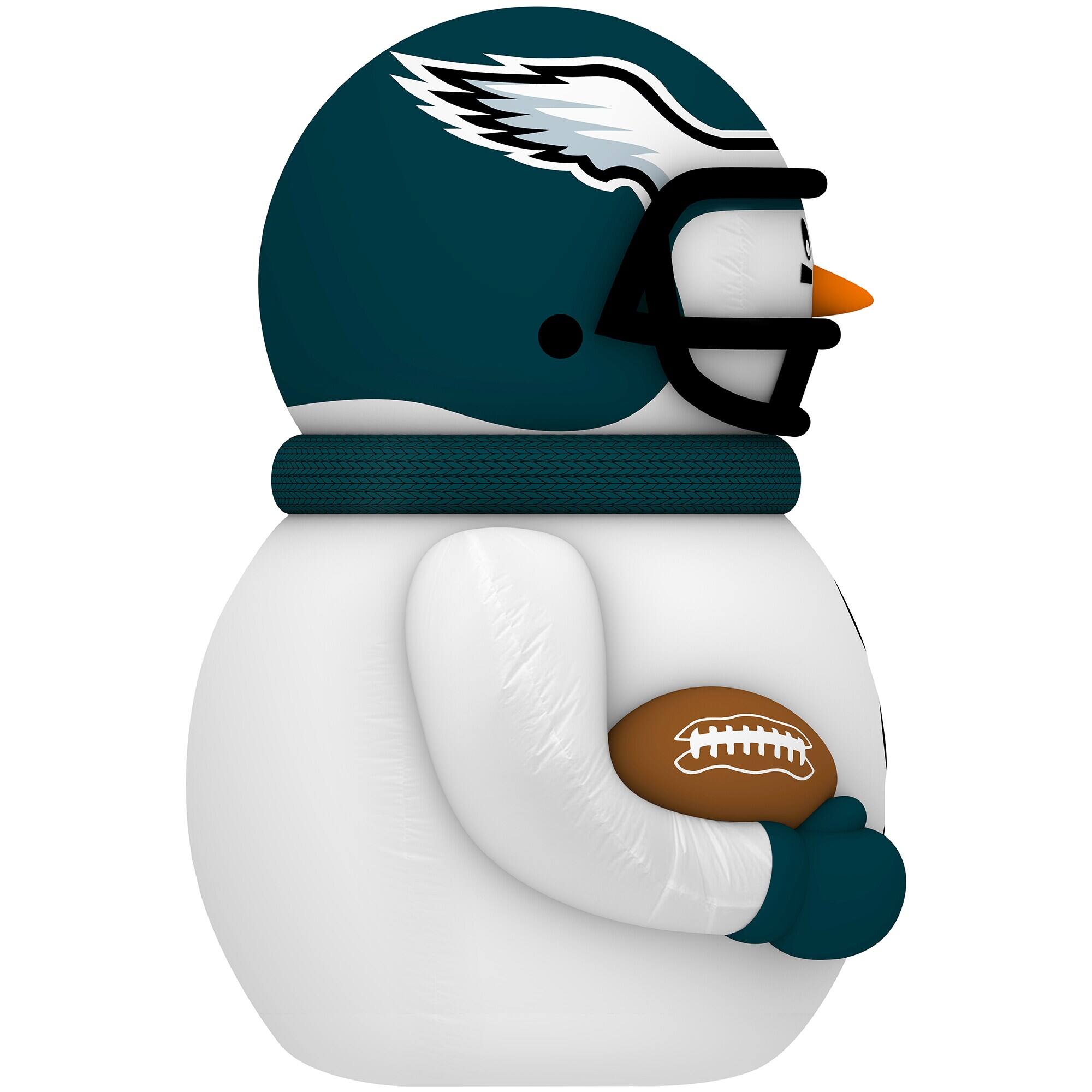 Alt View 2. Sporticulture - Philadelphia Eagles 7' Inflatable Snowman Player - Green.