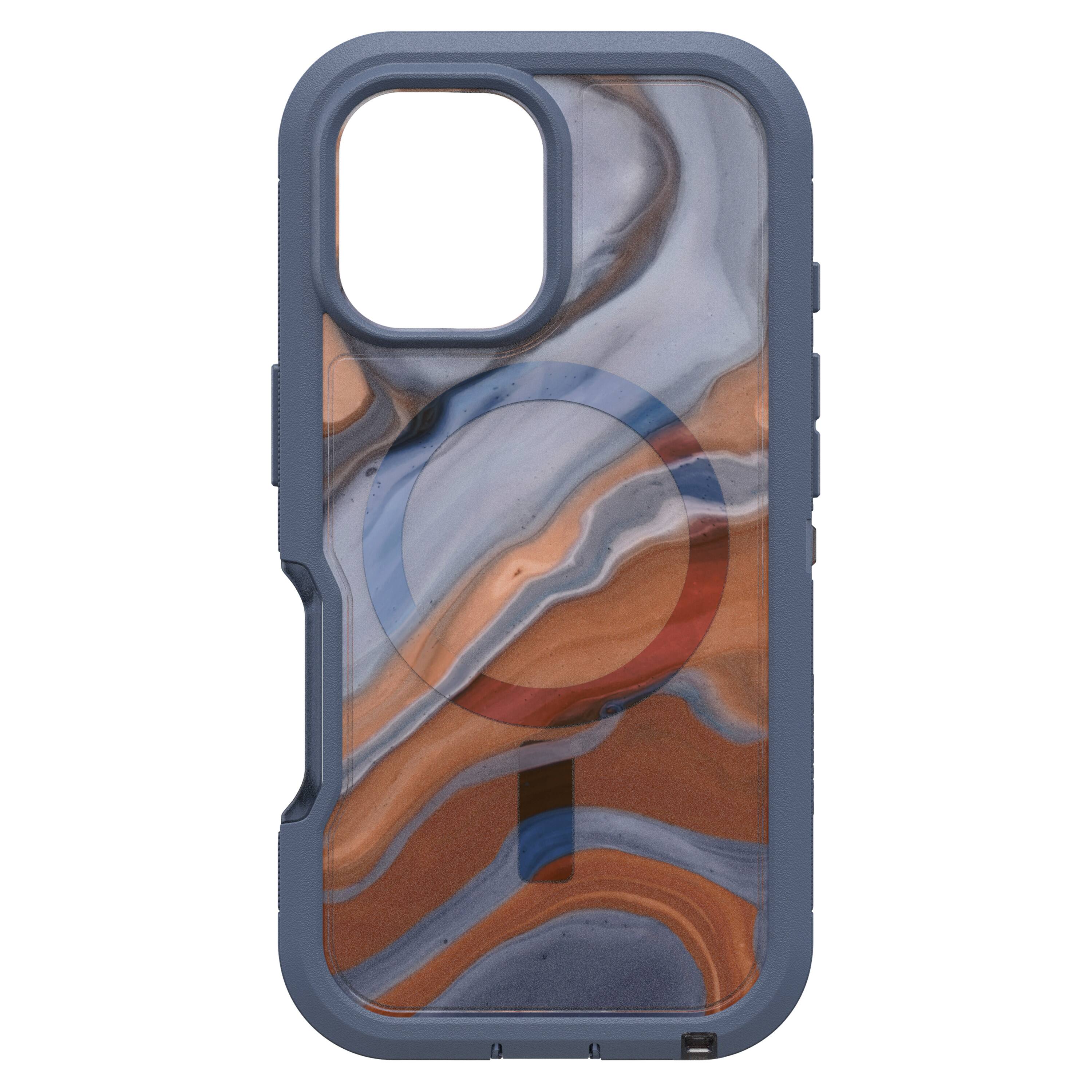 Angle. OtterBox - Defender Series Pro XT Hard Shell for MagSafe for Apple iPhone 16 - High Desert Agate.
