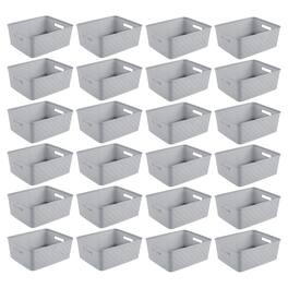 Sterilite - 14'' x 11.5'' x 5'' Woven Rectangular Organizer (24 Pack) - Short Basket