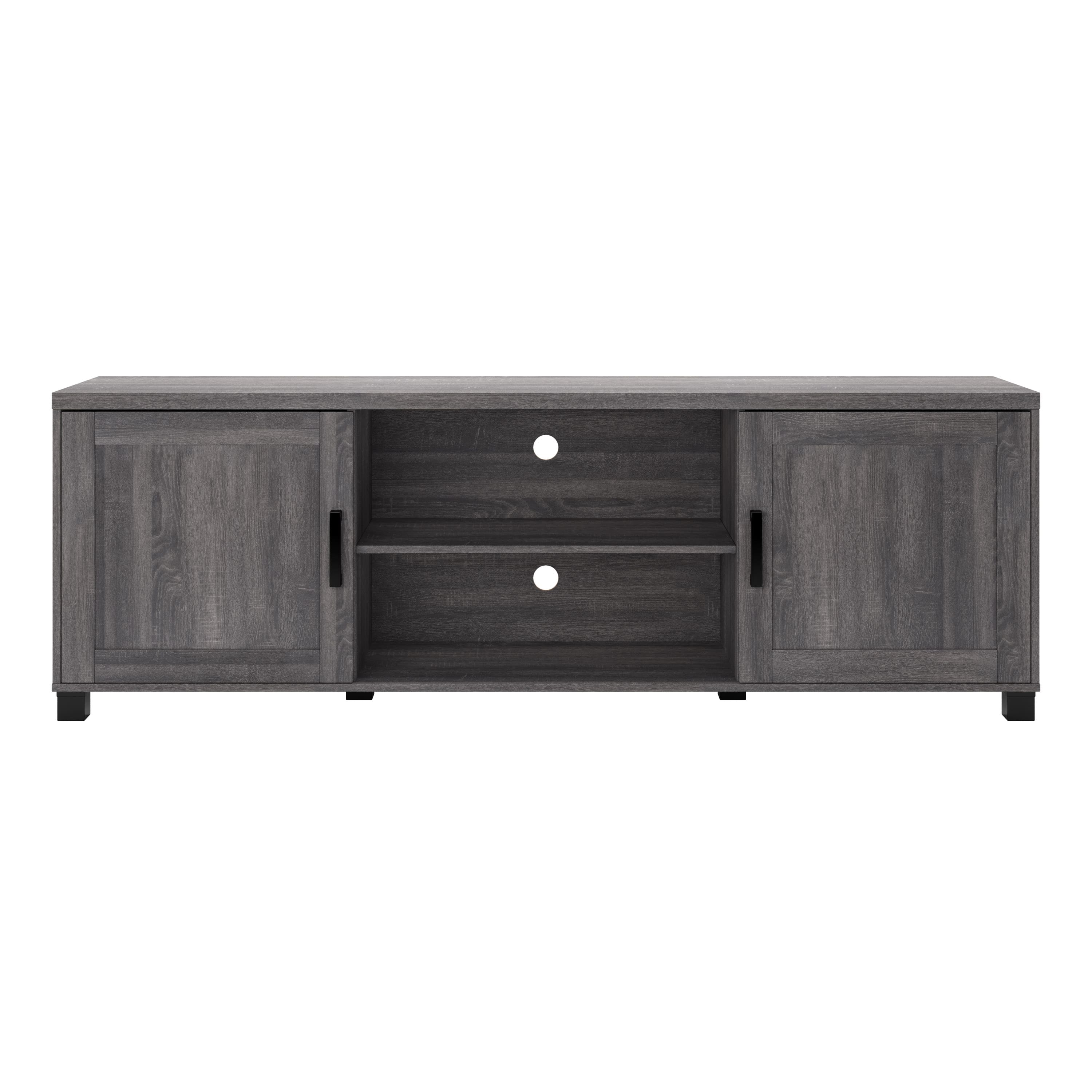 Front. CorLiving - Virlomi Collection TV Stand with Cabinets for Most TVs up to 85" - Dark Gray.