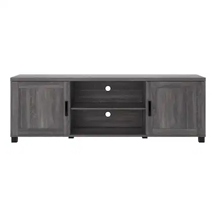 Front. CorLiving - Virlomi Collection TV Stand with Cabinets for Most TVs up to 85" - Dark Gray.