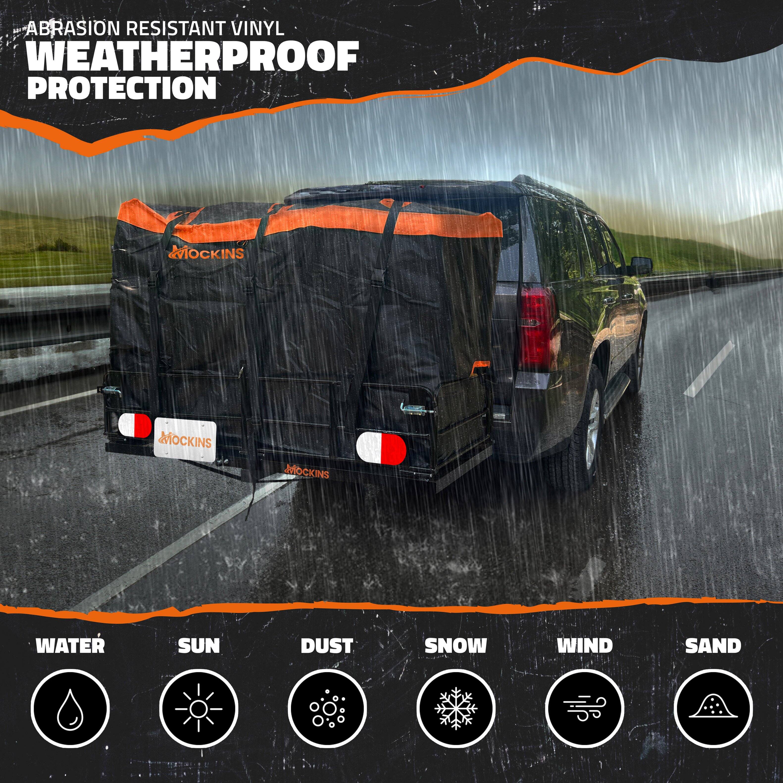 ABRASION RESISTANT VINYL WEATHERPROOF PROTECTION

MOCKINS

WATER
SUN
DUST
SNOW
WIND
SAND