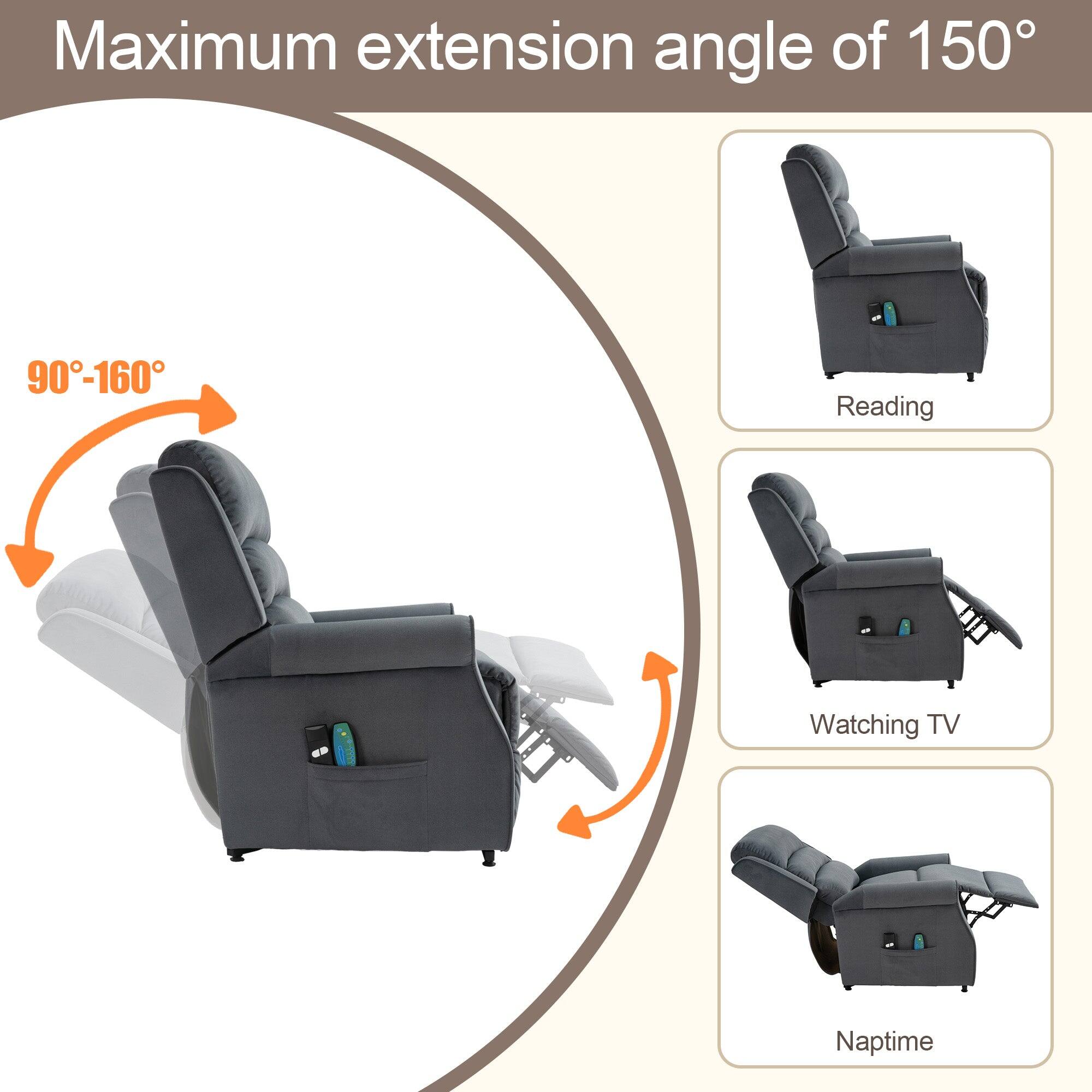 Maximum extension angle of 150°: 90-160° Reading, Watching TV, Naptime