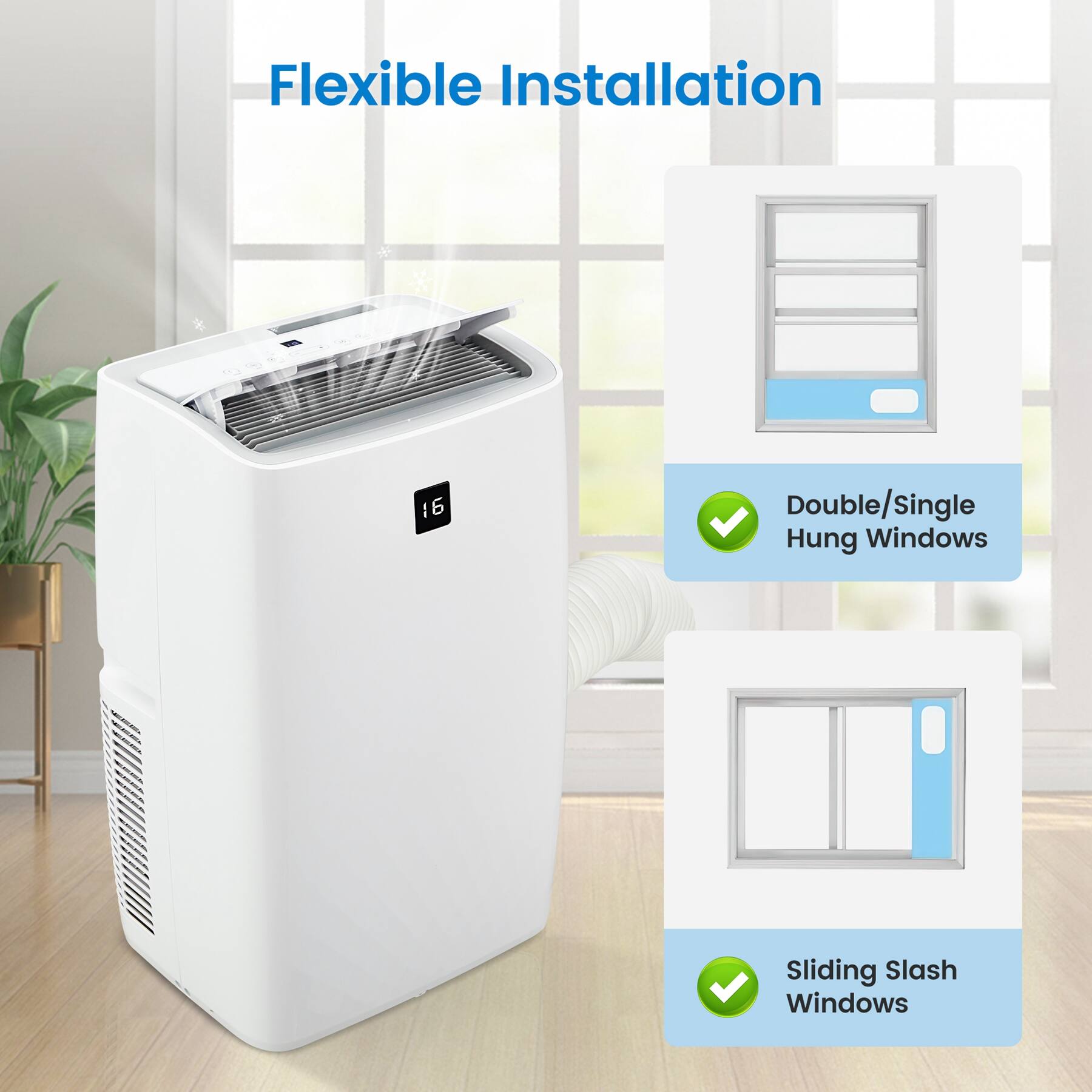 Flexible Installation

- Double/Single Hung Windows
- Sliding Slash Windows